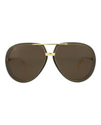 Gucci Mens Grey Gold Brown Fashion Designer Eyewear