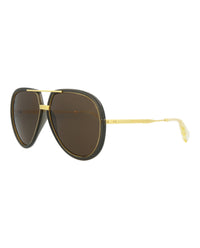 Gucci Mens Grey Gold Brown Fashion Designer Eyewear