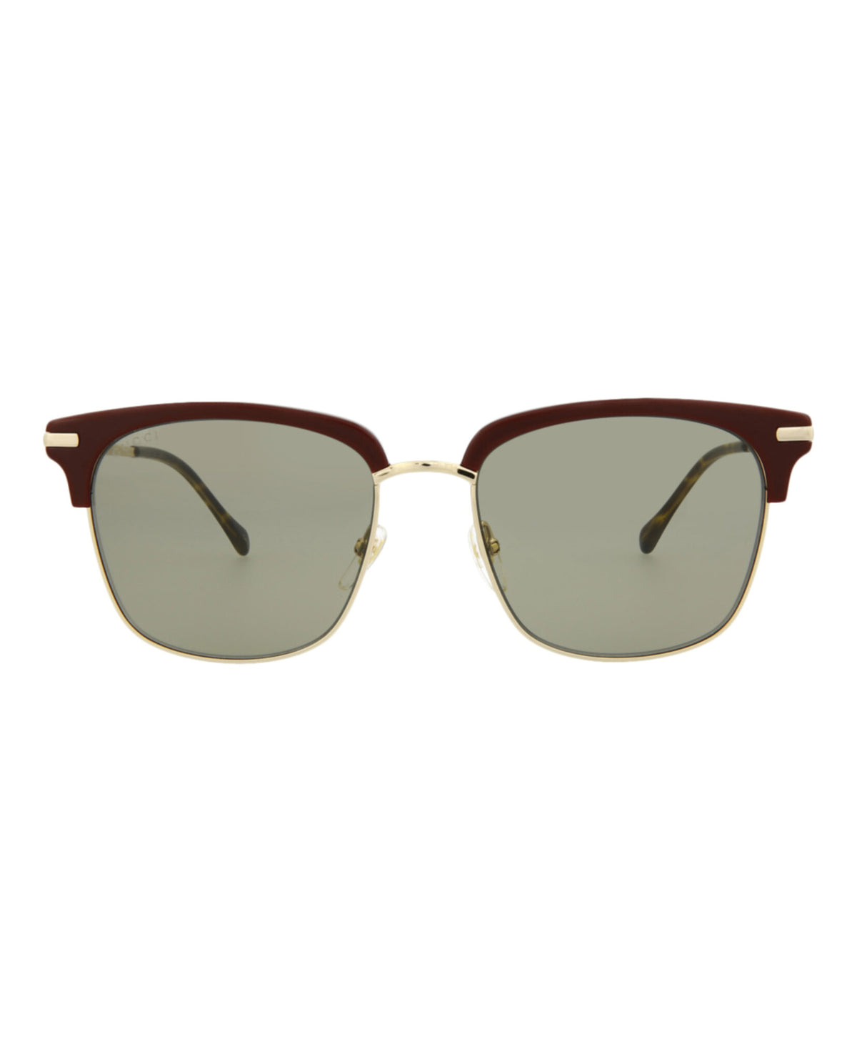 Gucci Gucci Mens  Burgundy Gold Green Fashion Designer Eyewear