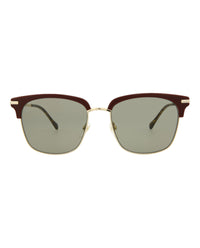 Gucci Gucci Mens  Burgundy Gold Green Fashion Designer Eyewear