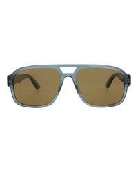 Gucci Mens Aviator Grey Grey Brown Fashion Designer Eyewear