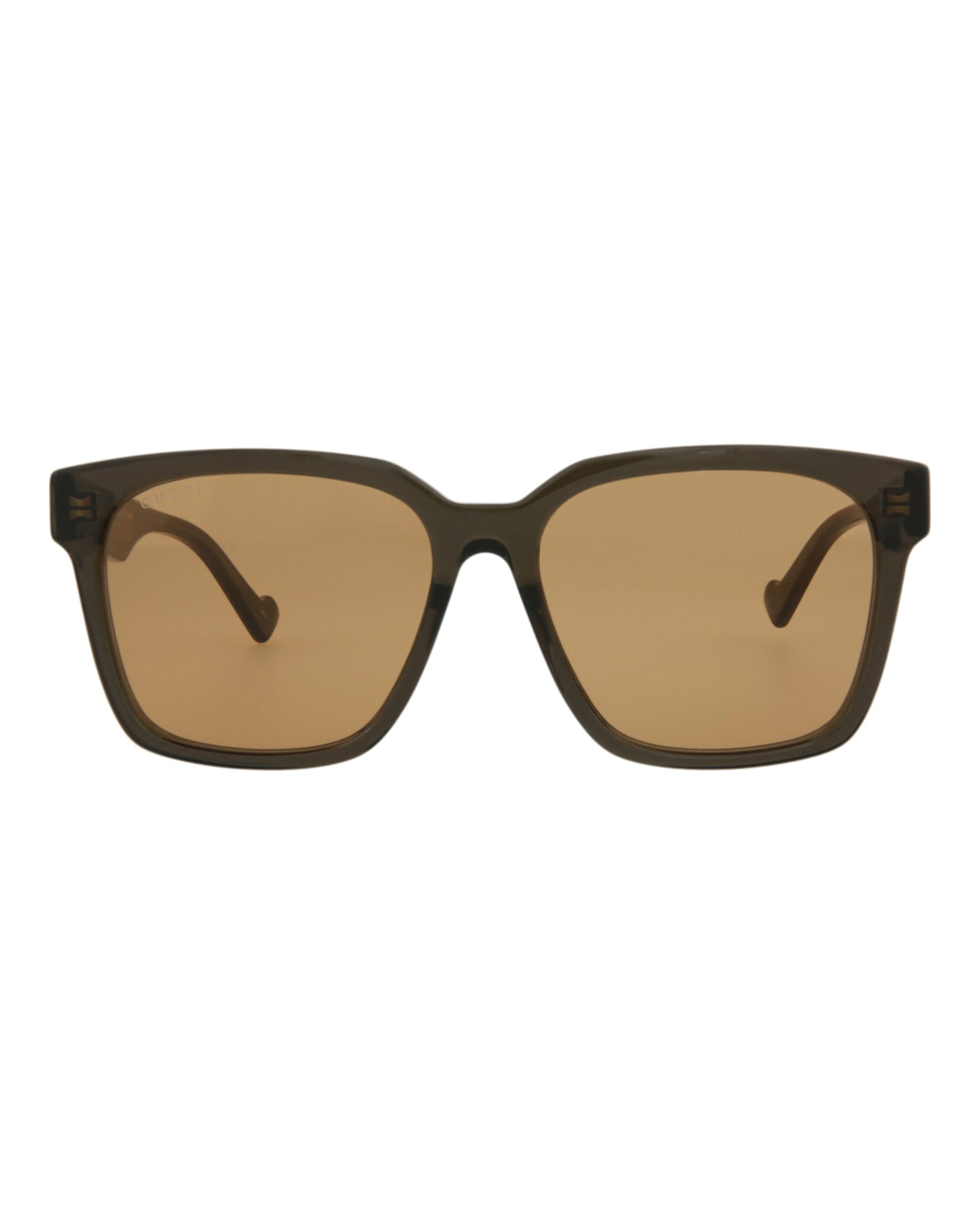 Gucci Mens Square/Rectangle Brown Brown Brown Fashion Designer Eyewear