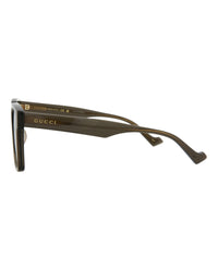 Gucci Mens Square/Rectangle Brown Brown Brown Fashion Designer Eyewear