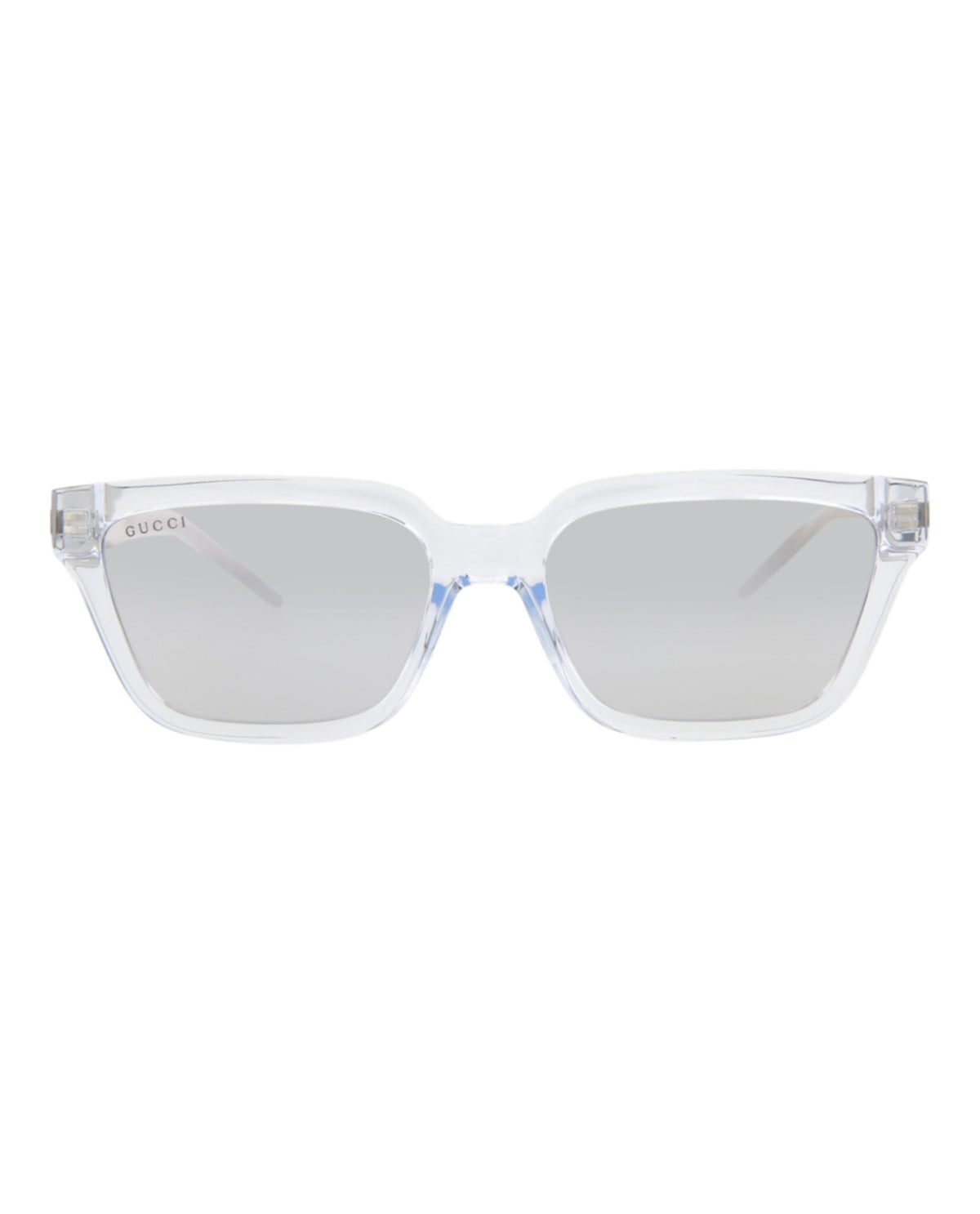 Gucci Mens Square/Rectangle Crystal Silver Silver Fashion Designer Eyewear