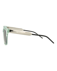 Gucci Mens Square/Rectangle Green Silver Brown Fashion Designer Eyewear