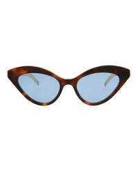 Gucci Gucci Womens Cat Eye Havana Gold Blue Fashion Designer Eyewear