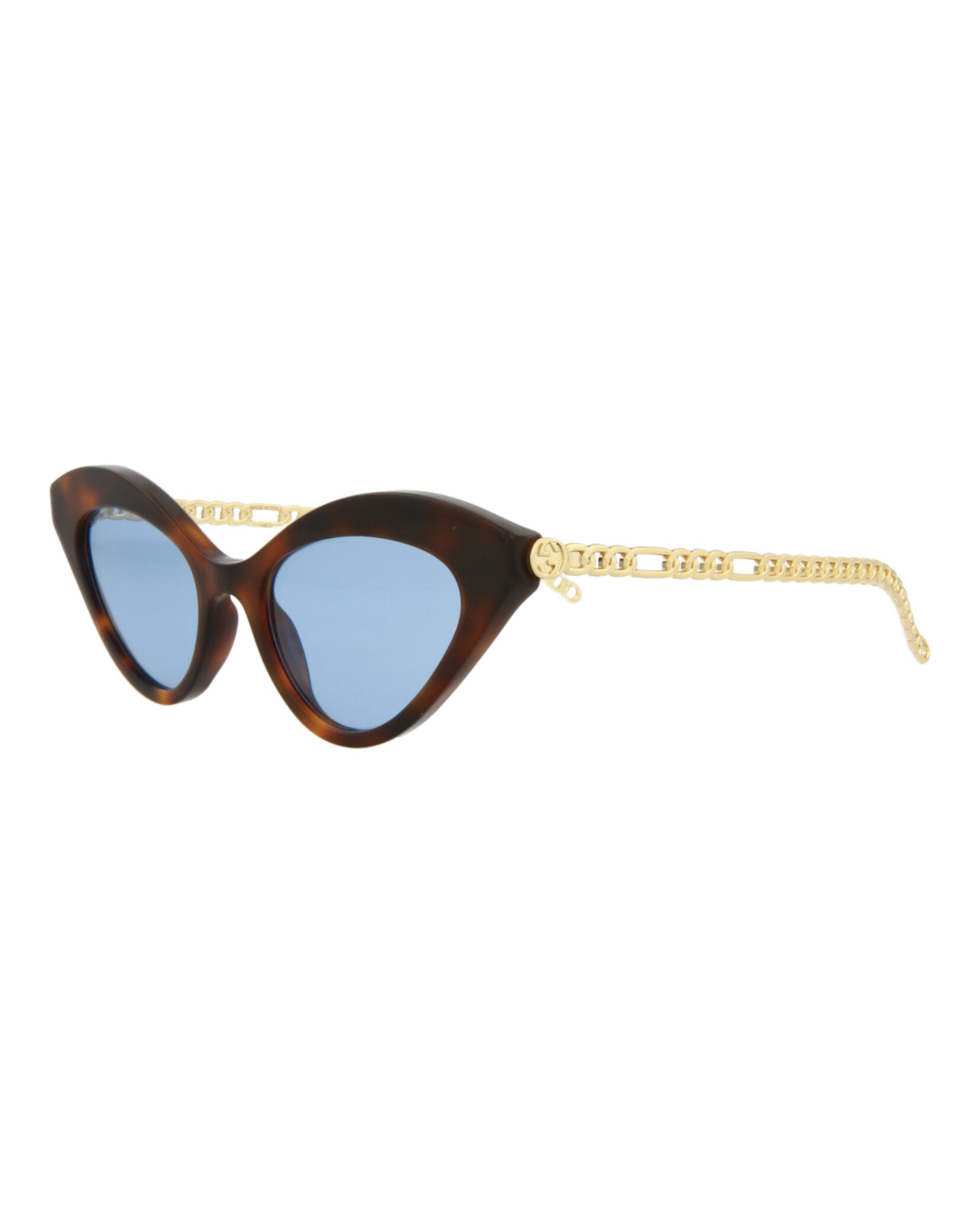 Gucci Gucci Womens Cat Eye Havana Gold Blue Fashion Designer Eyewear