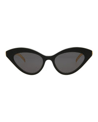 Gucci Gucci Womens Cat Eye Black Gold Grey Fashion Designer Eyewear