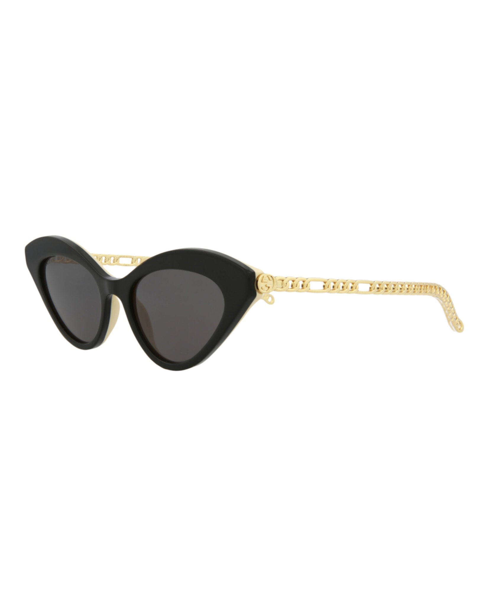 Gucci Gucci Womens Cat Eye Black Gold Grey Fashion Designer Eyewear