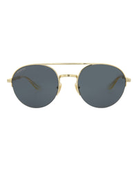 Gucci Mens Round/Oval Gold Gold Grey Fashion Designer Eyewear
