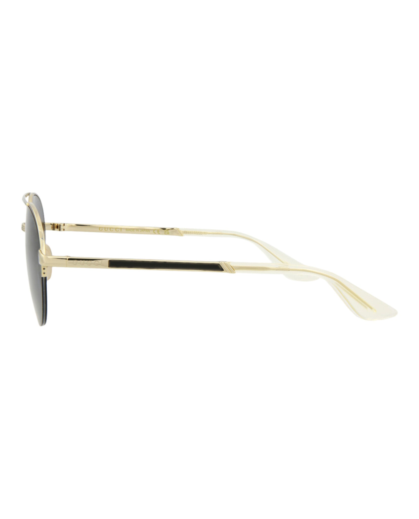 Gucci Mens Round/Oval Gold Gold Grey Fashion Designer Eyewear