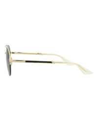 Gucci Mens Round/Oval Gold Gold Grey Fashion Designer Eyewear