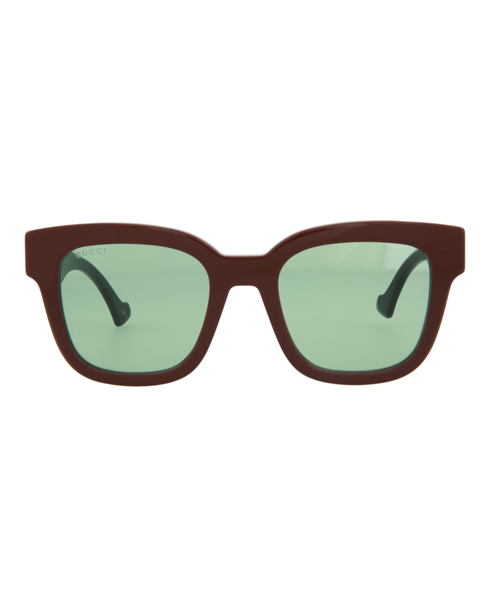 Gucci Womens Square/Rectangle Brown Black Green Fashion Designer Eyewear Brown Black Green