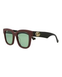 Gucci Womens Square/Rectangle Brown Black Green Fashion Designer Eyewear