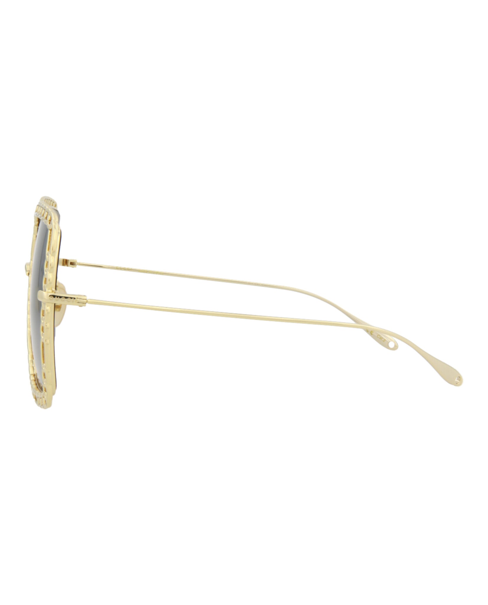 Gucci Womens Square/Rectangle Gold Gold Grey Fashion Designer Eyewear