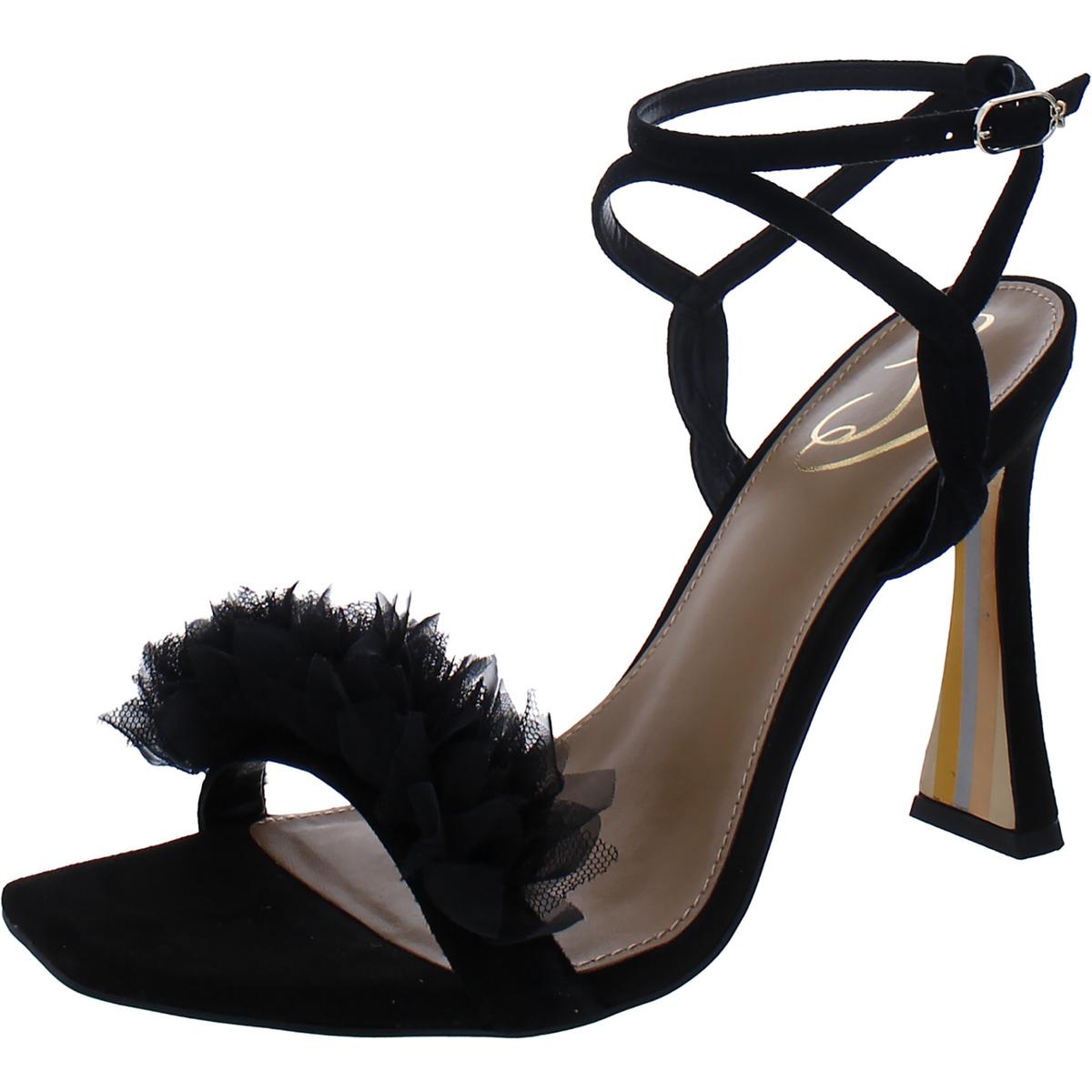 Leilani Womens Buckle Square Toe Heels