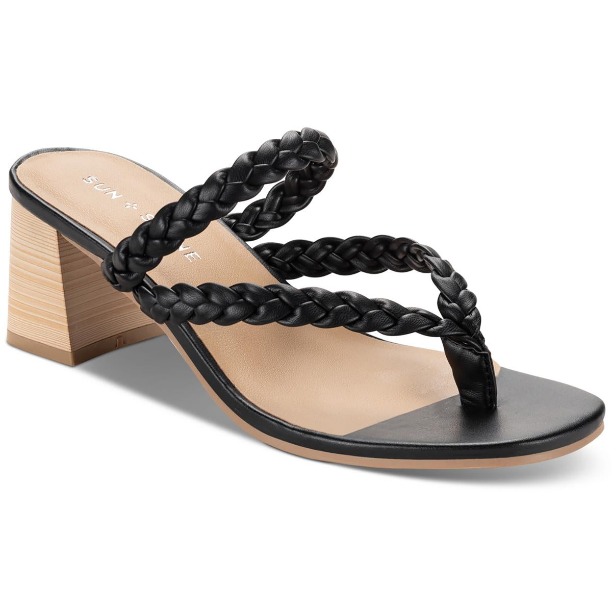 Winnie Womens Braided Slip On Slide Sandals