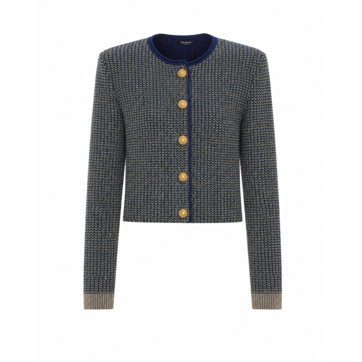 Balmain Women Glittered Tweed Cardigan