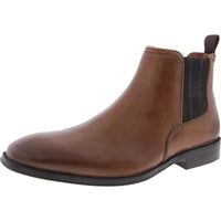 11834221 Mens Laceless Leather Chelsea Boots 7.5 Medium Brown