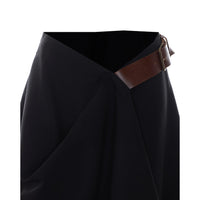 Bottega Veneta Women Grain De Poudre Asymmetrical Skirt