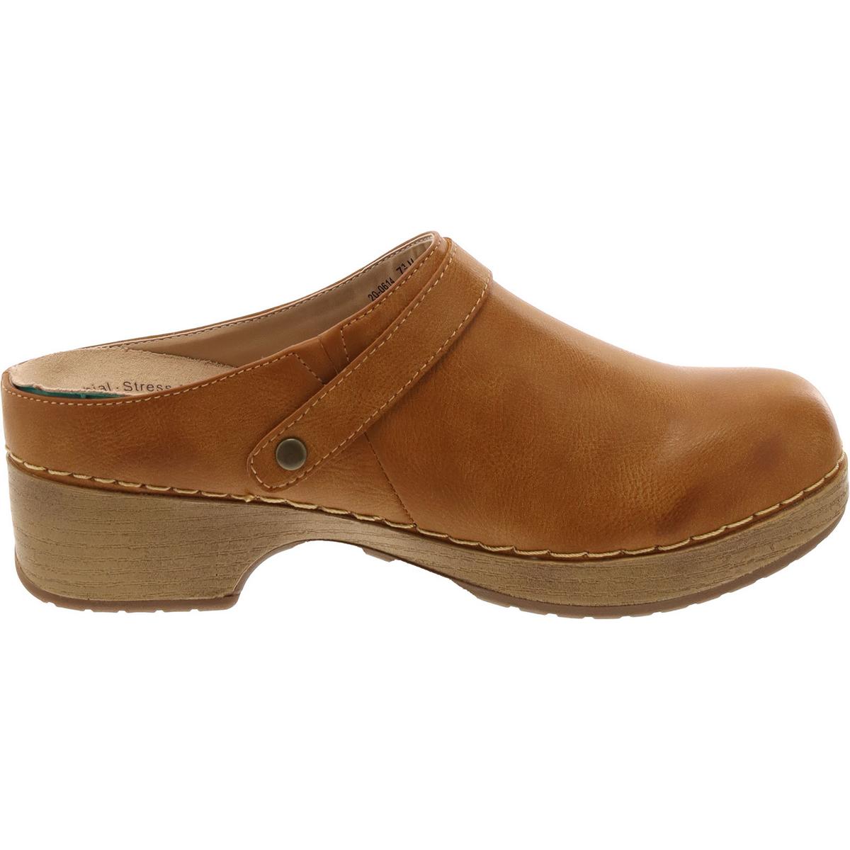 Shira Womens Faux Leather Mules Clogs