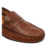 Versace Men Guanto Leather Loafers