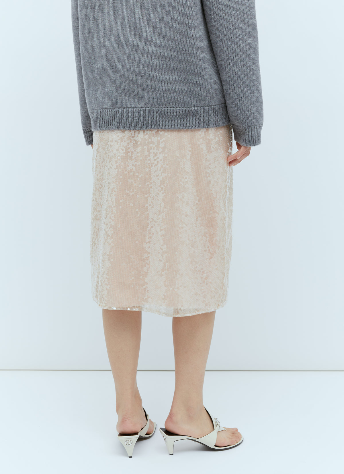 Gucci Women Sequin-Embroidered Tulle Skirt