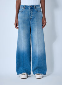 Gucci Gucci Women Wide-Leg Five-Pocket Jeans