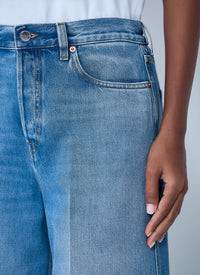 Gucci Gucci Women Wide-Leg Five-Pocket Jeans