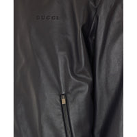 Gucci Men Gucci Logo Leather Bomber