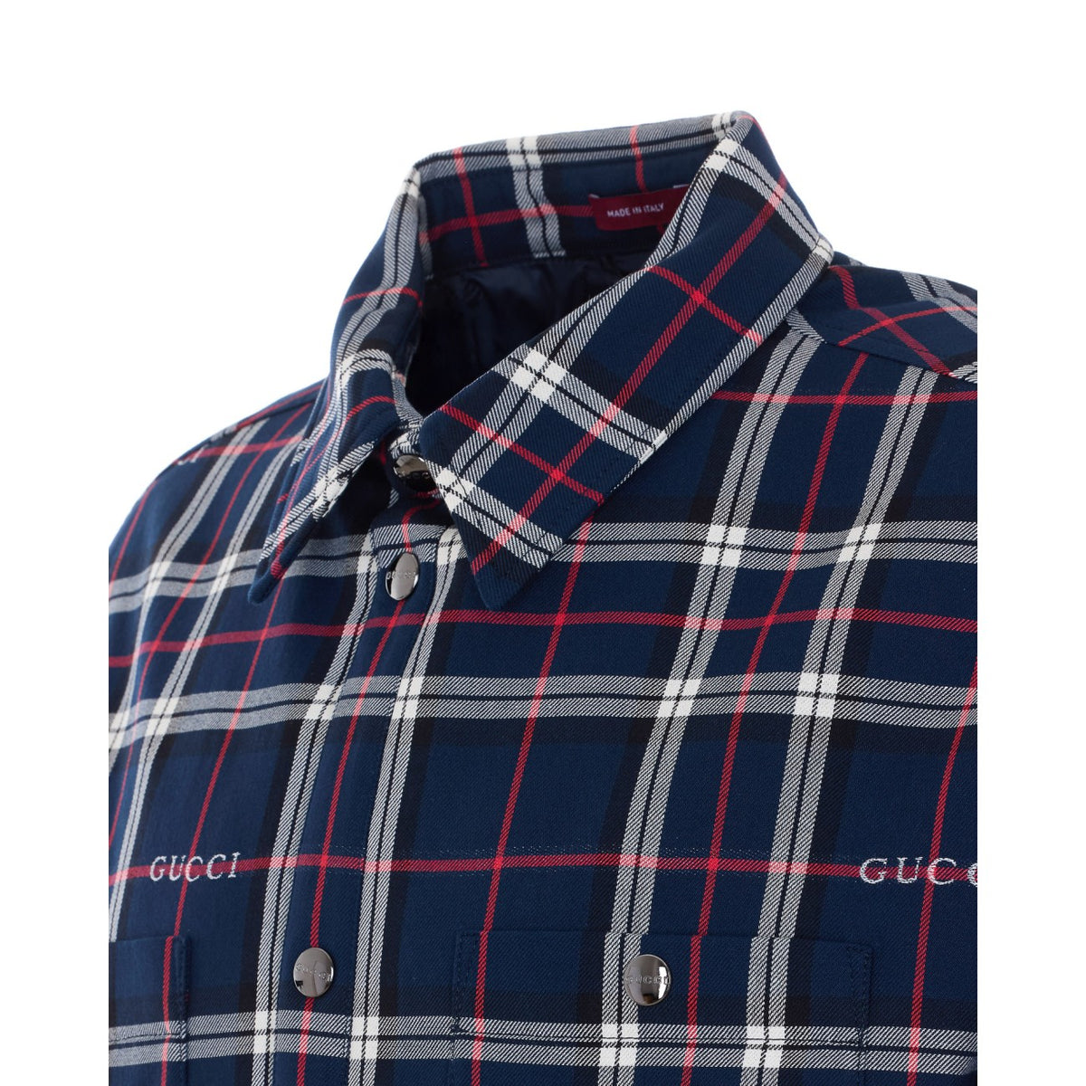 Gucci Gucci Men Gucci Logo Tartan Padded Jacket