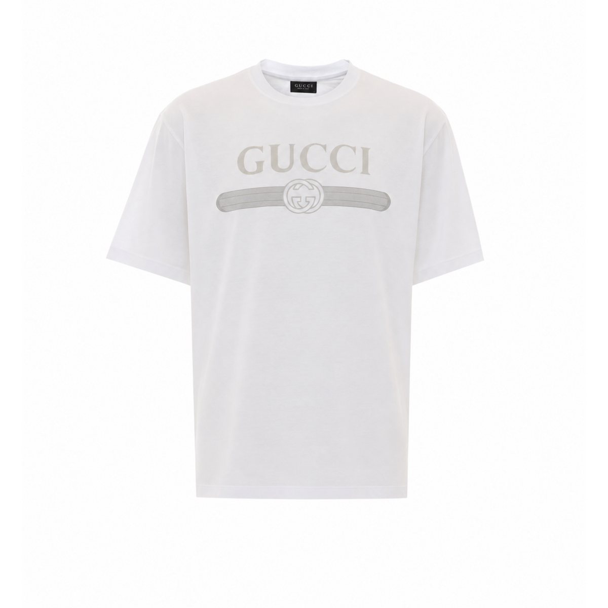 Gucci Men Gucci Web Logo With Gg Print T-Shirt