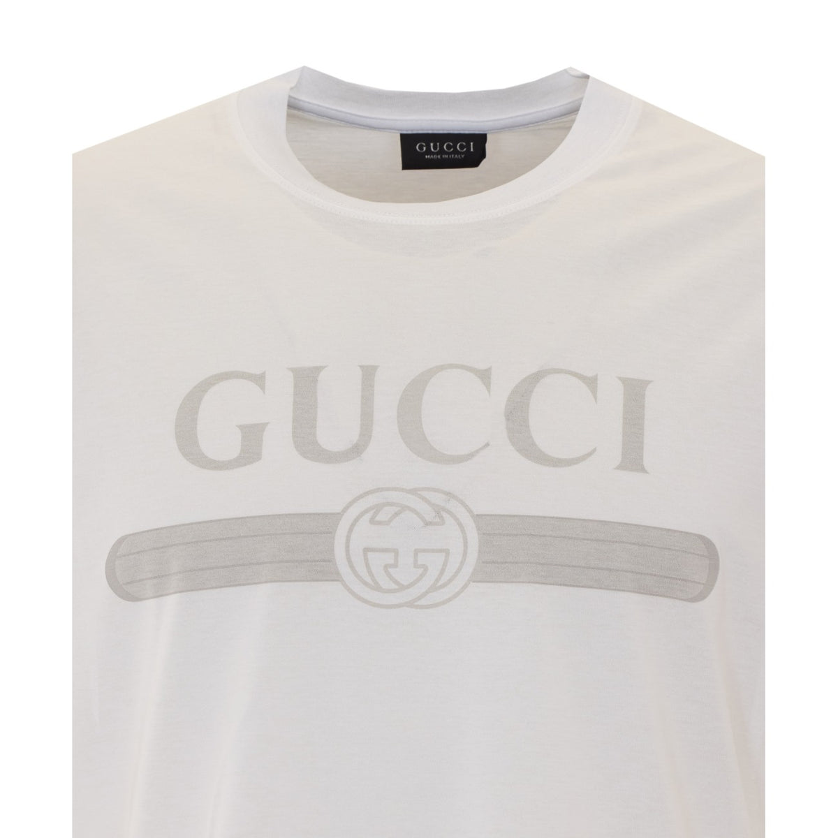 Gucci Men Gucci Web Logo With Gg Print T-Shirt