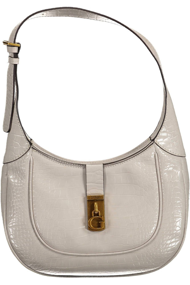Guess Jeans Chic Gray Shoulder Bag with Contrasting Women's Details