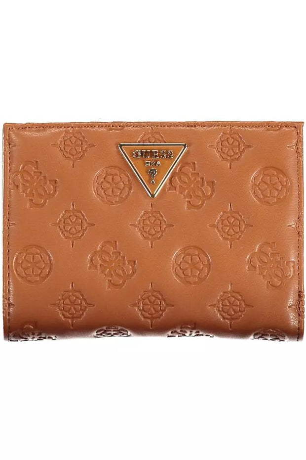 Guess Jeans Chic Brown Wallet with Ample Women's Storage