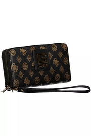 Guess Jeans Chic Brown Polyethylene Multi-Compartment Women's Wallet