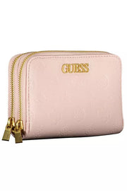 Guess Jeans Chic Pink Double Compartment Wallet with Logo Women's Detail