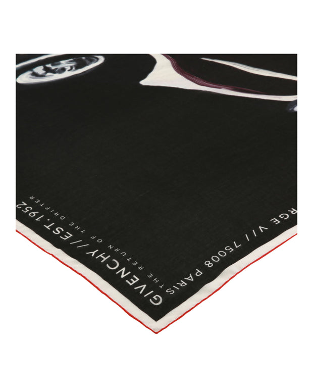 Givenchy Unisex-Adult Car Logo Print Silk Scarf