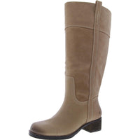 Womens Extra Wide Calf Leather Knee-High Boots