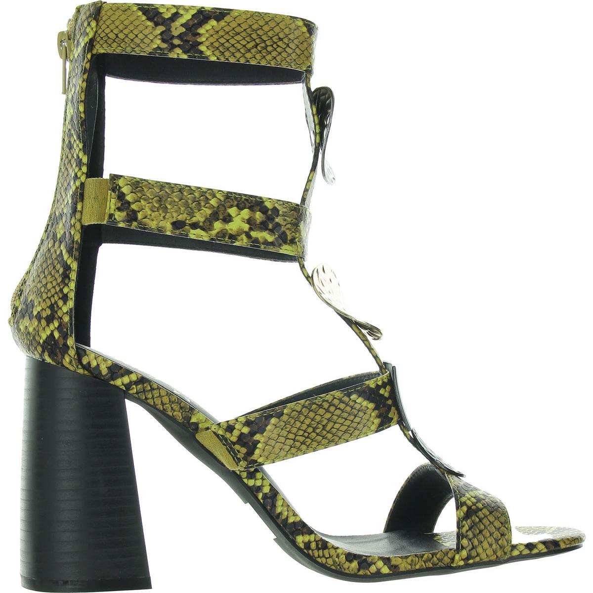 Tymber Womens Embellished Faux Leather Gladiator Sandals