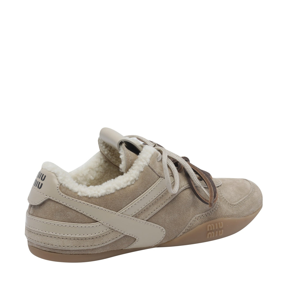 Miu Miu Miu Miu Women Gymnasium Suede And Shearling Sneakers