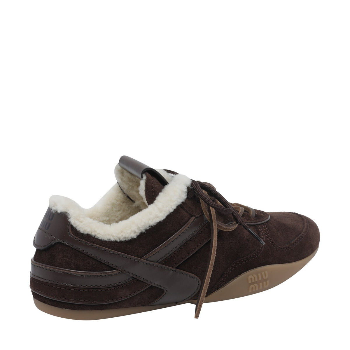 Miu Miu Miu Miu Women Gymnasium Suede And Shearling Sneakers