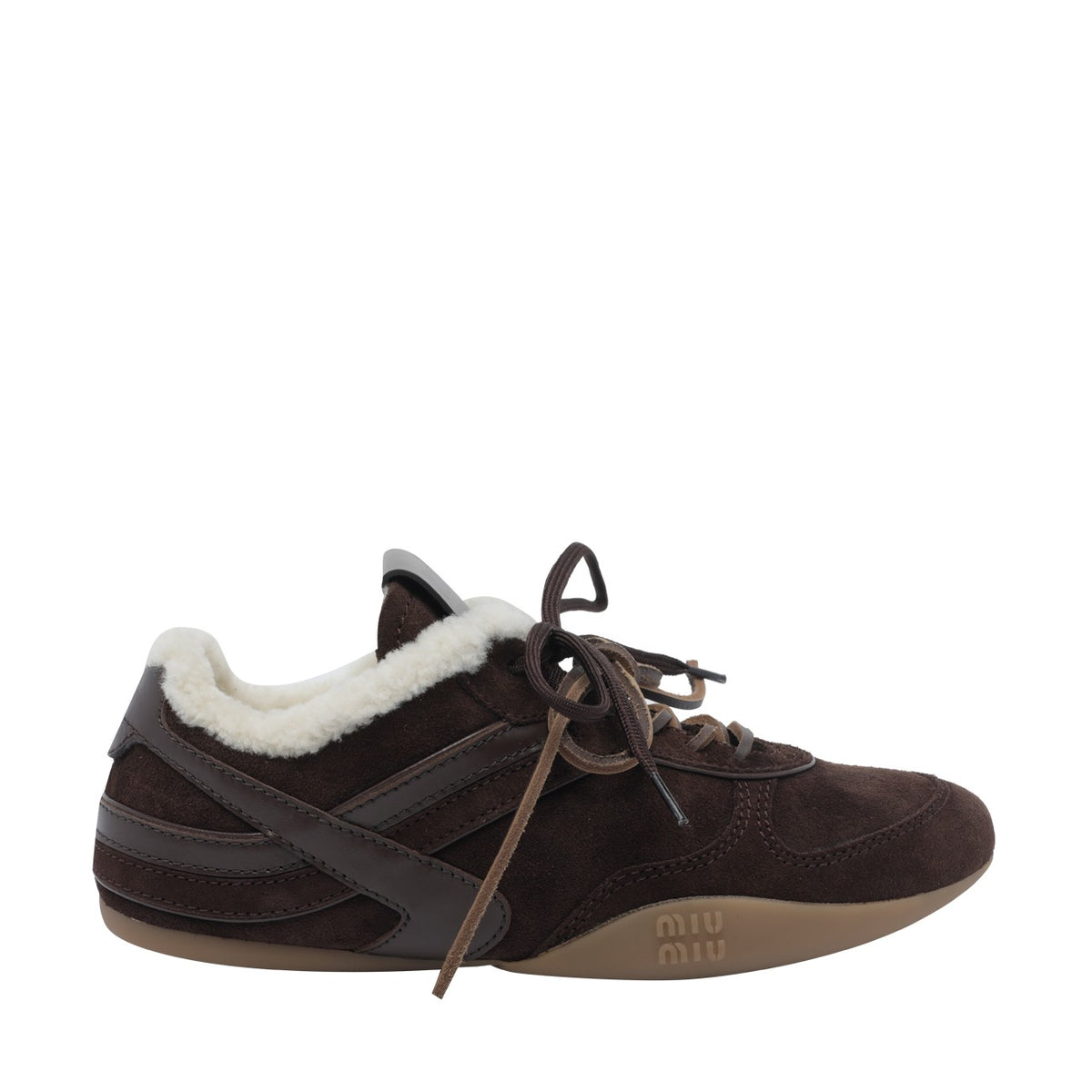 Miu Miu Miu Miu Women Gymnasium Suede And Shearling Sneakers