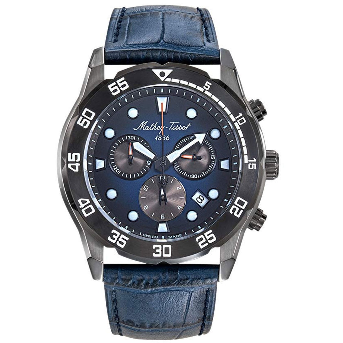 Mathey-Tissot Mathey-Tissot Men's Bolton II Blue Dial Watch - H121CHLNB