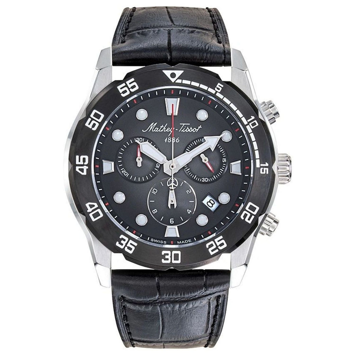Mathey-Tissot Mathey-Tissot Men's Chronograph Black Dial Watch - H123CHALN