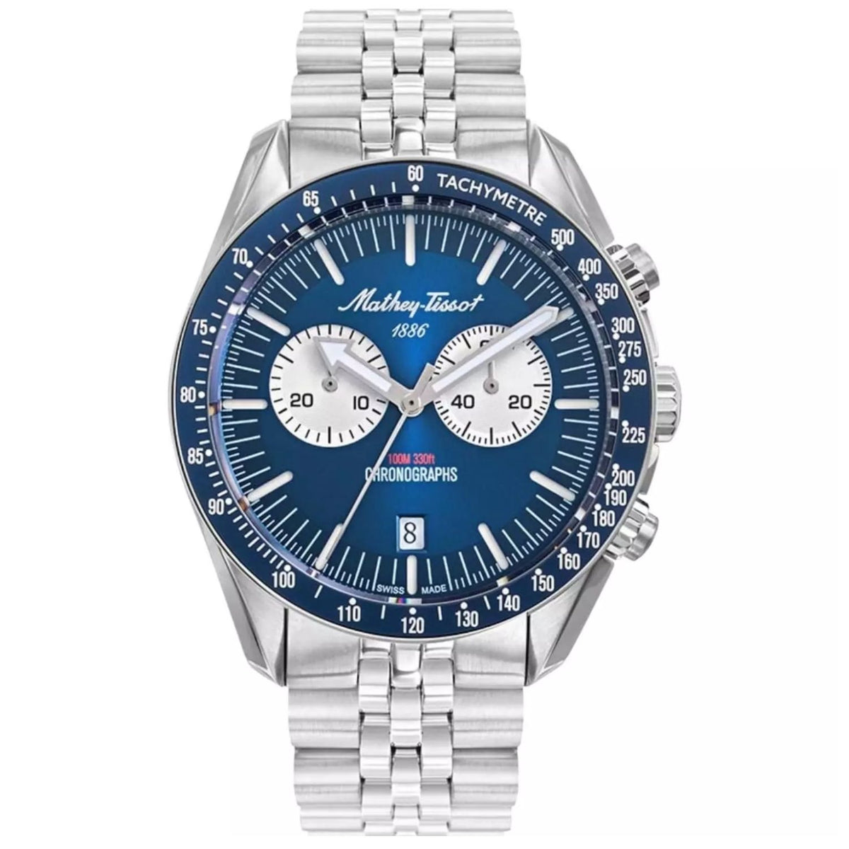 Mathey-Tissot Mathey-Tissot Men's Chronograph Blue Dial Watch - H196CHABU