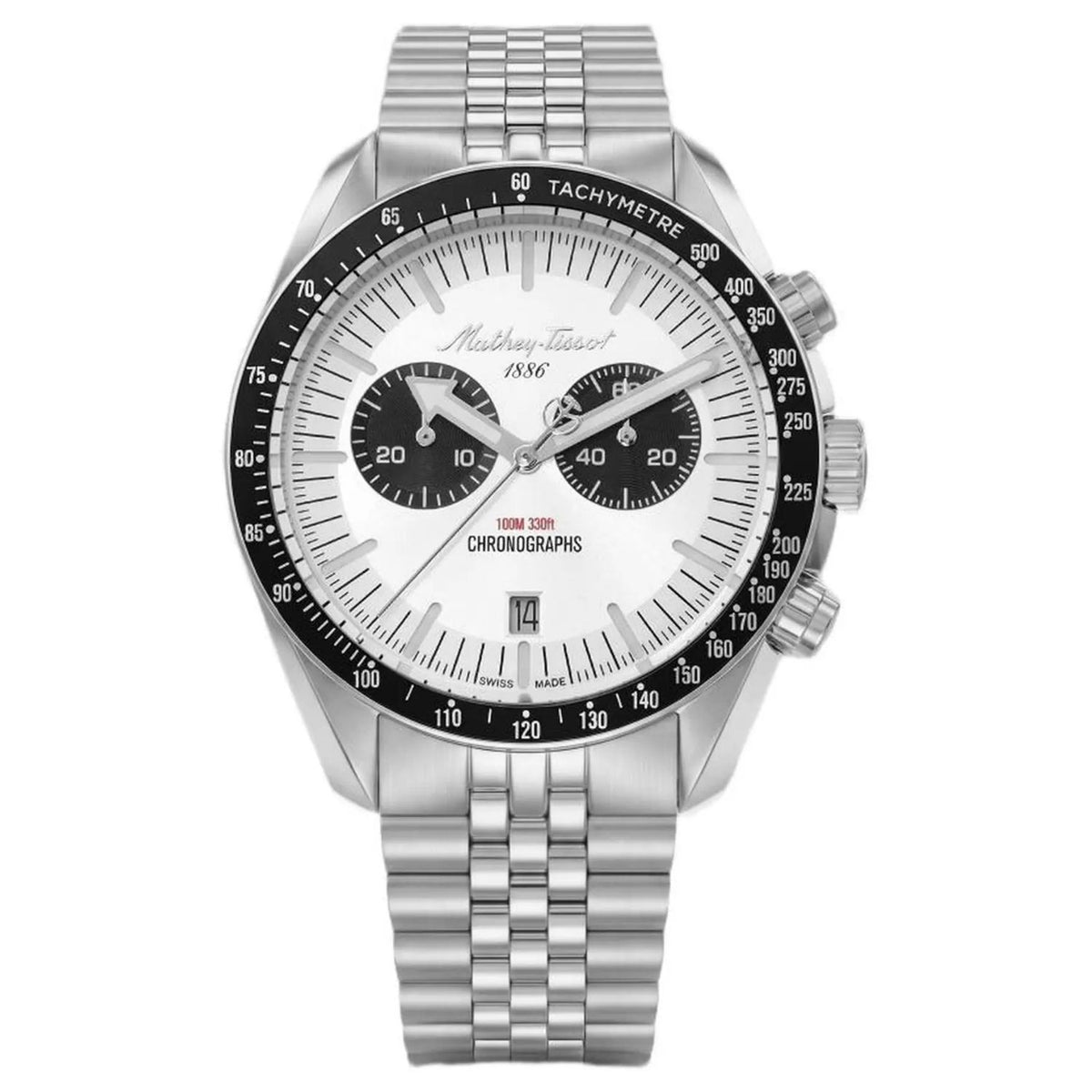 Mathey-Tissot Mathey-Tissot Men's Chronograph White Dial Watch - H196CHNS