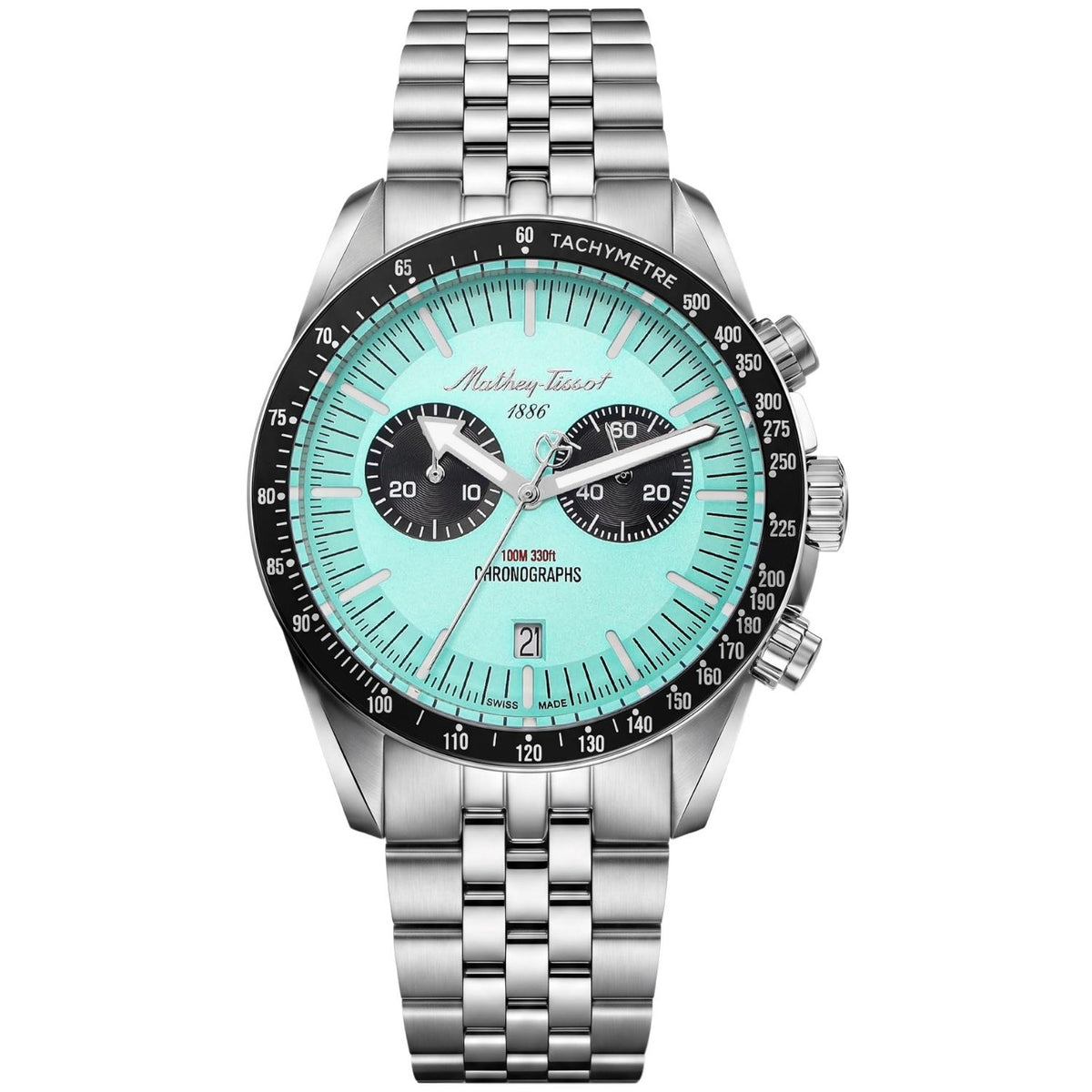 Mathey-Tissot Mathey-Tissot Men's Chronograph White Dial Watch - H196CHSK