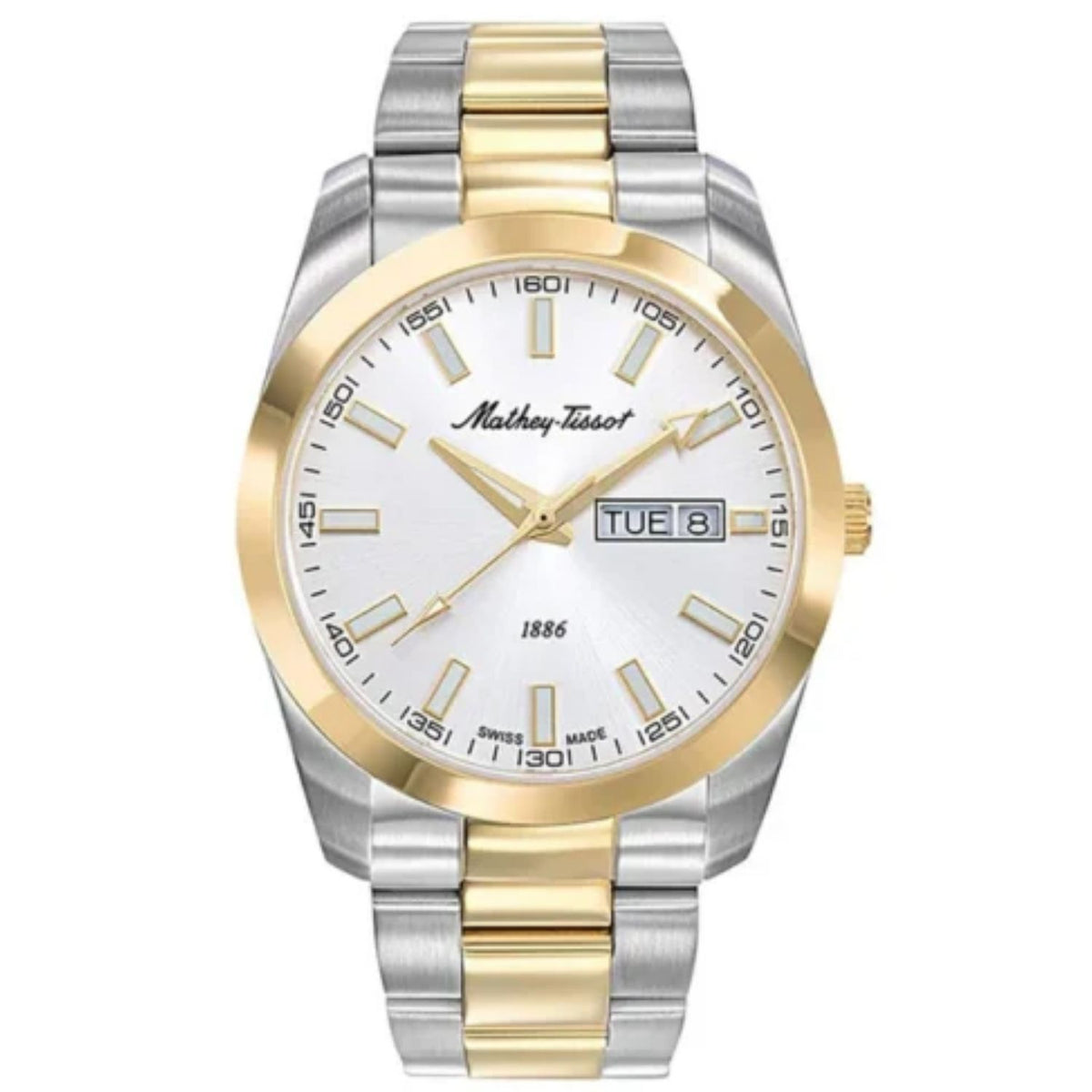 Mathey-Tissot Men's Mathy I Day-Date Silver Dial Watch - H453RI