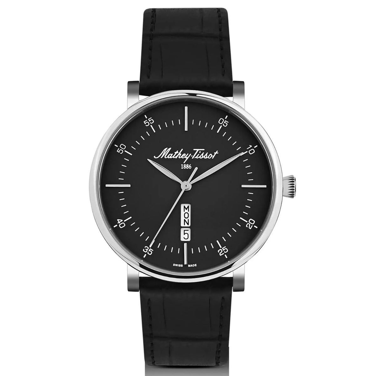Mathey-Tissot Mathey-Tissot Men's Monsoon Day-date Black Dial Watch - H7918ALN